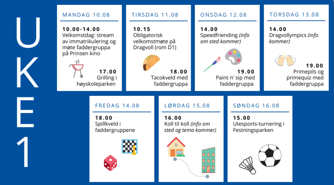 fadderuka 2020 program uke 1